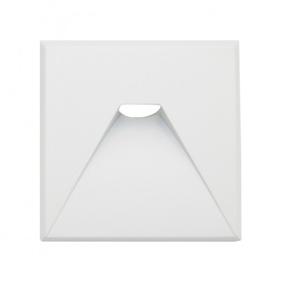 Φωτιστικό Χωνευτό Τετράγωνο LED 3W 230V CCT Αλουμινίου IP44 Λευκό